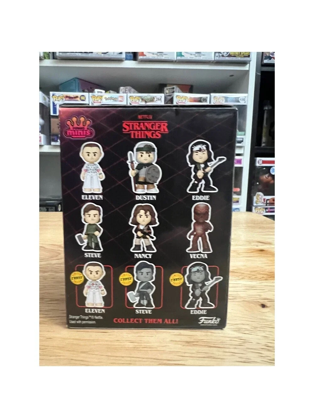 LE CHASE EXC Upside Down Eddie Munson Stranger Things Funko Mini Hellfire TV